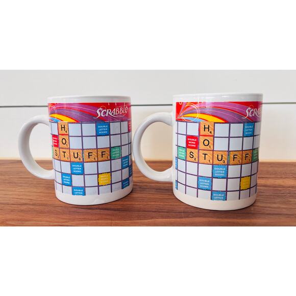 Scrabble Game "Coffee Break / Hot Stuff" Mugs (2) - Picture 3 of 14